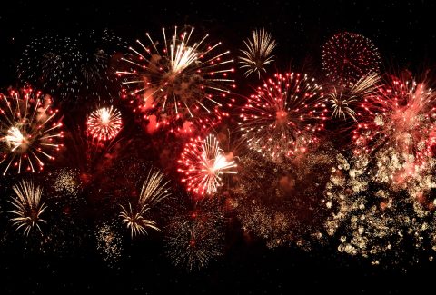 A picture of fireworks exploding in the air