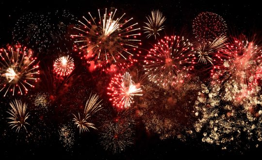 A picture of fireworks exploding in the air