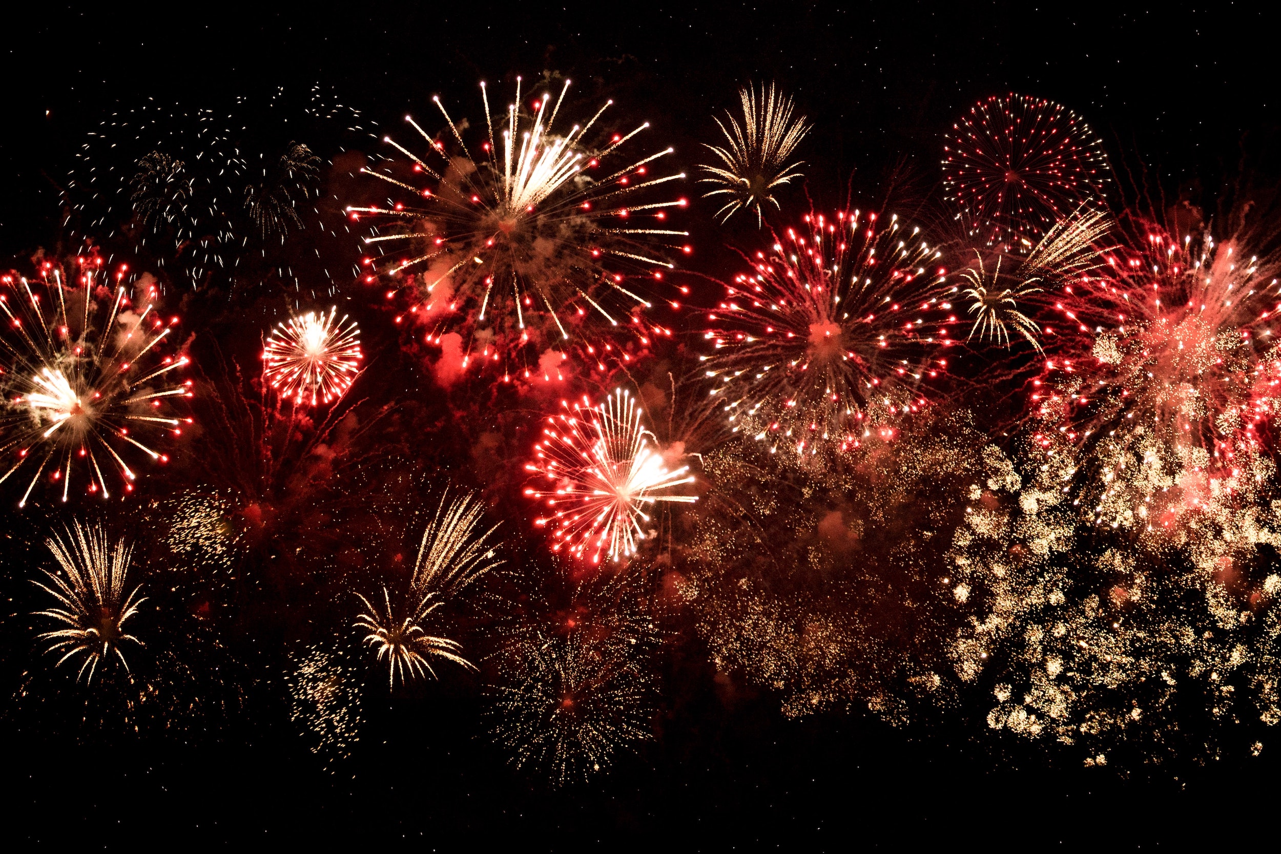 A picture of fireworks exploding in the air